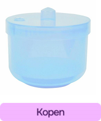 Container voor het weken en steriliseren van messen, blauw